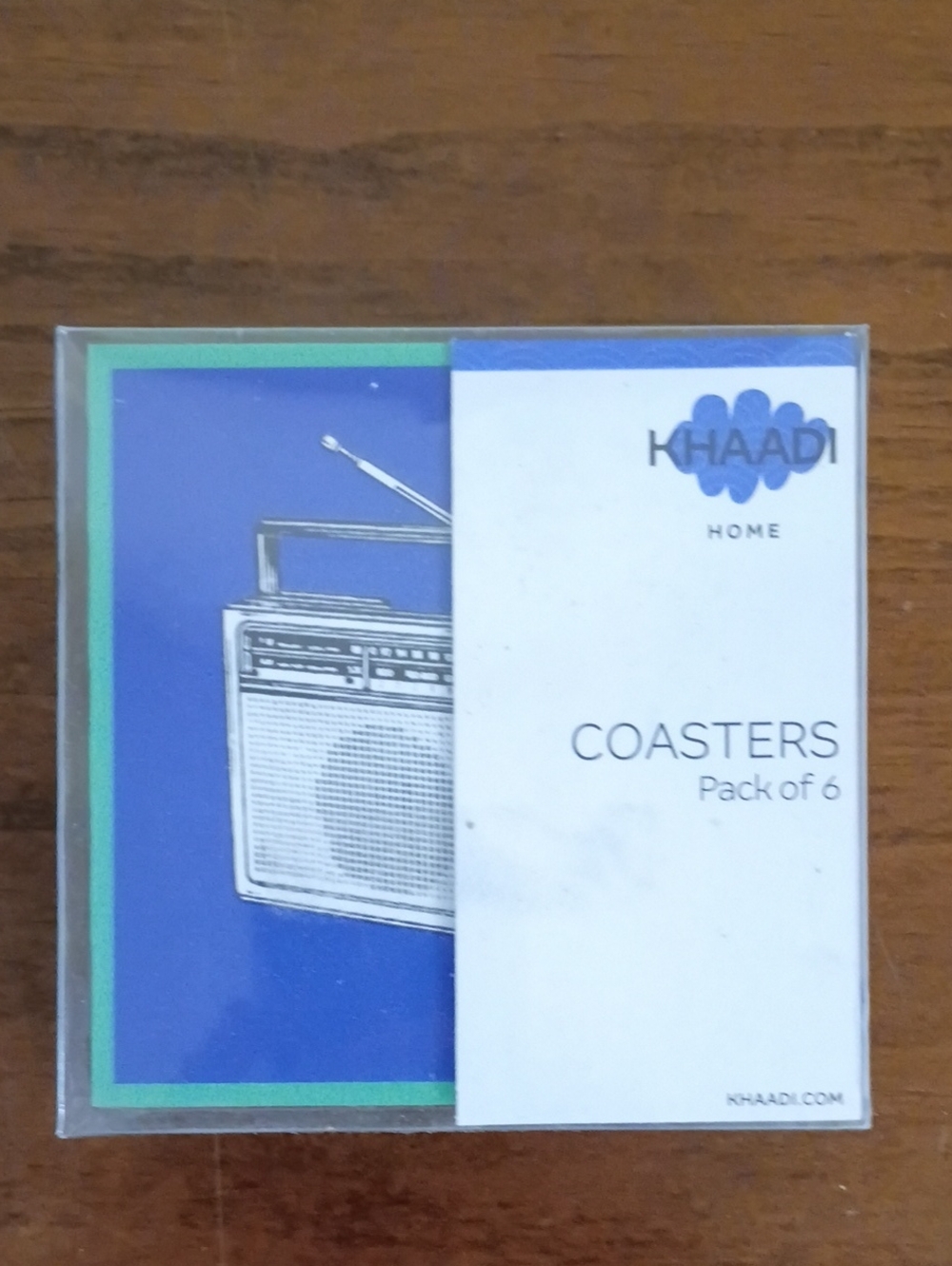 Khaddi Home Graphic Art Coasters, Set Of 6 - New!